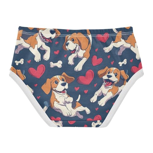Wusikd Beagle Dogs Girls' Underwear Cotton Cartoon Girls Briefs Soft Toddler Underwear 2T2