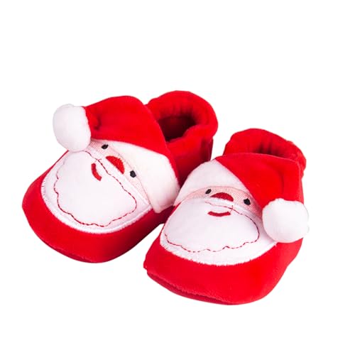 Newborn Essentials Infant Crib Shoes Baby Girl Stuff Toddler Winter Boots Infant Christmas Gifts Slip on Wide Shoes for Unisex Baby(0-6 months)