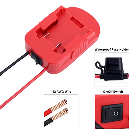 Power Wheels Adapter For Milwaukee M18 To 12V Battery Adapter Kit 18V Power Connector With 30Amp Fuse Holder And Wire Terminals For Diy Rc Car Toys And Robotics #TOP3