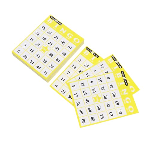 BESPORTBLE Cartones de Bingo Creativos para Juego Familiar 60 Piezas de Cartones de Bingo Colores Aleatorios Infantiles Juguete Educativo para Pequeños Color Aleatorio