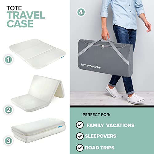 image for Stock Your Home Foldable Travel Pack n Play Mattress Pad with Bag, Wat