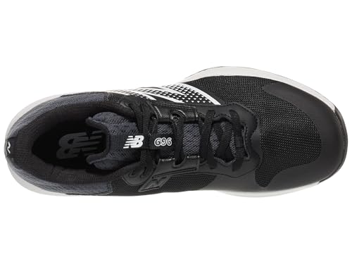 New Balance New Balance Men's 696 V6 Tennis Shoe, Black/White, 14 Wide