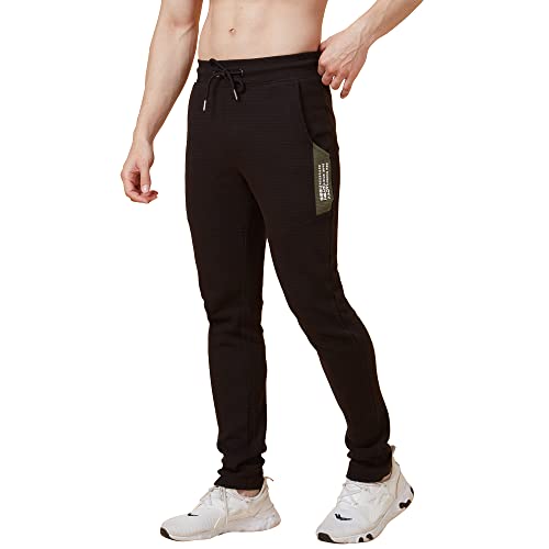 Image of Globus Men Olive Solid Regular Fit Sports Track Pants