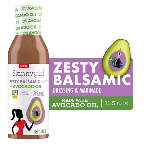 Image of Skinnygirl Sugar Free Gluten Free Avocado Oil Salad Dressing, Zesty Balsamic, 11.5 Ounce