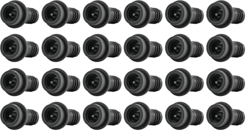 Image of WOTOR Wine Stoppers Vacuum, Silicone Wine Saver & Preserver, Reusable Bottle Sealer, Keep Fresh (Black, 12 Pieces) (Pack of 2)