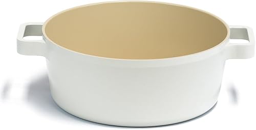 Miniatura 4 de NEOFLAM FIKA Olla antiadherente de 2.7 cuartos de galón, cazuela para estufas e inducción, tapa de vidrio con perilla de madera, fabricada en Corea