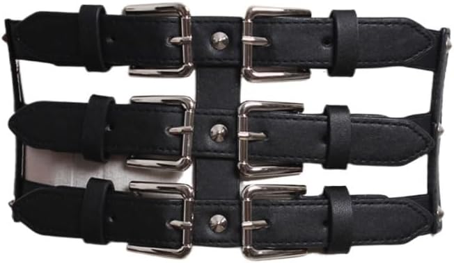 Belt punk steam PU leather wearing waist seal hollow girth girl cool