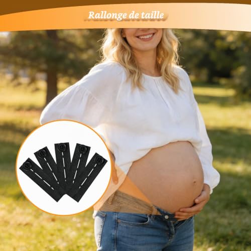 pangutheos 5 Pièces Extension de Ceinture élastique, 4 Trous Réglables – vue 5