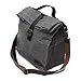 Insulated Waxed Canvas Lunch Bag (Grey), Adjustable Shoulder Strap and Handle, Water Resistant