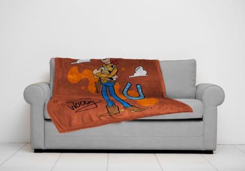Image of Jay Franco Toy Story Woody Plush Throw Blanket - 50x60 Ultra Soft Cozy Plush Fleece for Bed, Couch, Sofa, Home Decor, Official Licensed, Brown