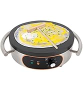 Commercial Electric Crepe Maker Pan Crepe Maker With Spatula 20.7" Extra Thick Cast Iron Cooking ...