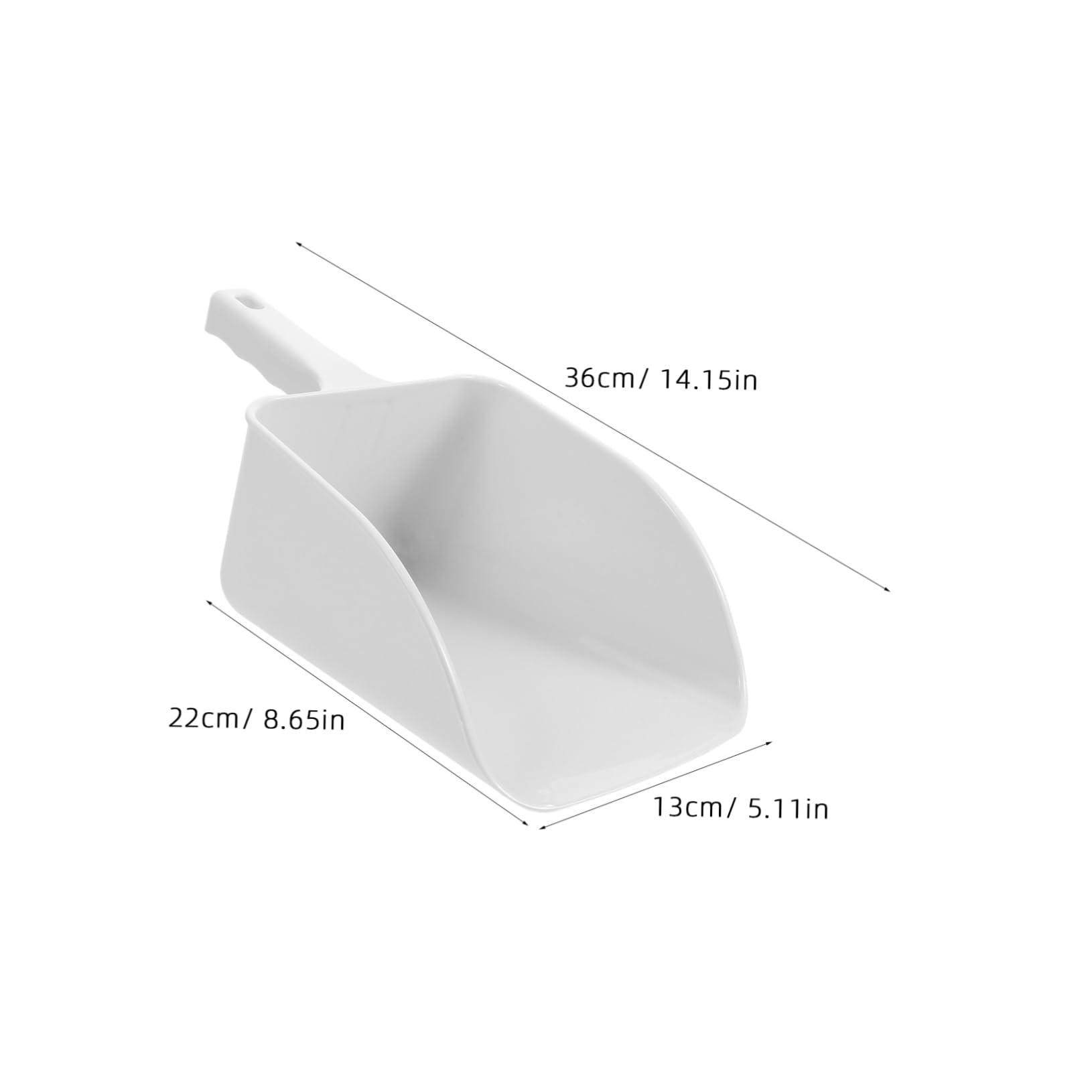 PRETYZOOM Cuchara para Hielo Abs Cuchara para Granos Ergonómica Blanco para Restaurantes y Bares