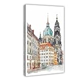 QOTOPGPG Dresdner Frauenkirche Kunstdruck auf Leinwand, 