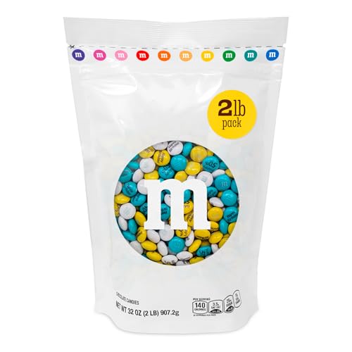 M&amp;M'S 50th Birthday Milk Chocolate Candy, 2 lb Bulk Resealable Bag