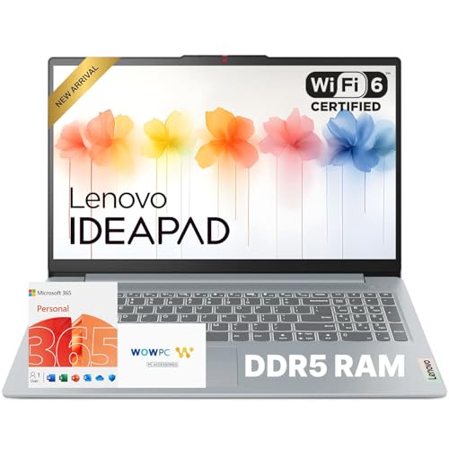 Lenovo IdeaPad Slim 3i 15.6' FHD Laptop • Microsoft Office 365 • 1.1TB Storage • LPDDR5 • Intel 4 Cores • 128GB SSD and 1TB Cloud • WiFi 6 • Military-Grade • Windows 11 no Mouse • Essential Laptop
