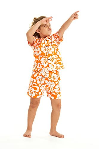 Image of Boys' Aloha Luau Shirt Cabana Set in Signature Prints | 100% Cotton; Button Front Shirt; Signature Tropical Prints; Lightweight Comfort; Vacation Ready