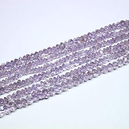 LKBEADS 3-żyłowy naturalny różowy ametyst fasetowany rondelle dystansowy mikro kamień szlachetny rzemiosło luźne koraliki 33 cm 6 mm 4 mm