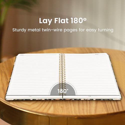 Image of Taja Spiral Lined Journal for Women, Pretty Hardcover Journal Notebook, A5 | Hardcover Design, 6 inch x 8 inch, 140 Pages, for Work, Note Taking & Journal Writing, Mushroom