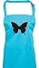 Shirtinstyle Delantal del Babero Delantal de Cocina Divertidos Animales Mariposa Zoo Wildniss, Muchos Colores - Turquesa, 72 x 86 cm