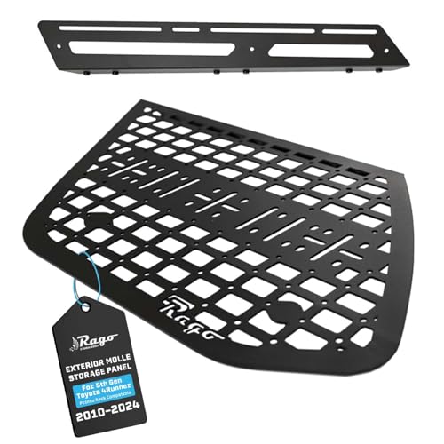 Rago Fabrication Exterior Molle Panel Compatible with 2010-2024 Toyota 4Runner 5th Gen, Driver Side E-MSP Storage Panel for Roof Rack Systems (Prinsu Compatible) – Made in USA