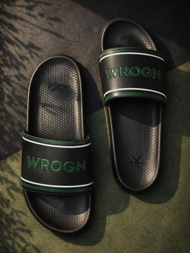 Image of WROGN Men's Anti-slip Sliders | Lightweight EVA Sole | Foam Padded Comfort