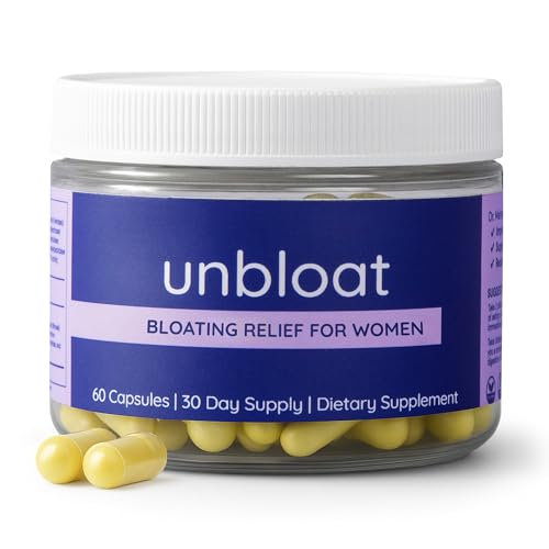 Unbloat Anti-Bloat Pills for Women - Bloating Relief for Women & Digestive Support Supplement - Enhances Gut Health - No Bloat Formula with Prebiotics & Probiotics - Debloating Supplements - 60 Count