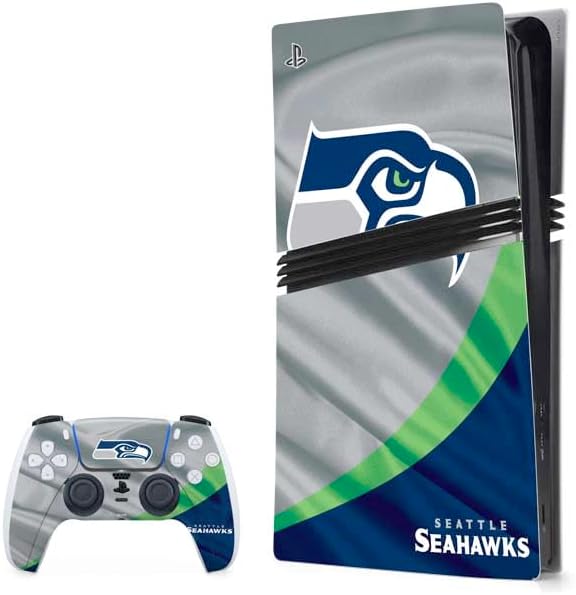 Skinit Decal Gaming Skin Compatible with PS5 Pro Bundle - Officially Licensed NFL Seattle Seahawks Design