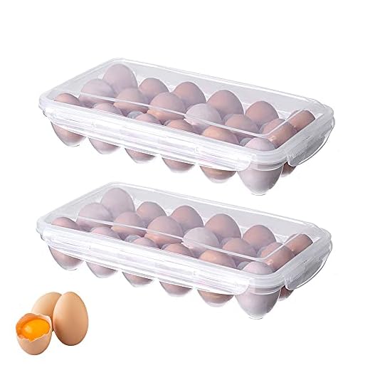 2 piezas Contenedor de Huevo, Bandeja de Huevos, Caja de Plástico para Huevos, Caja de Huevos Portátil, Caja Organizadora de Huevos, con Tapa, 18 Rejillas, para Almacenar Huevos