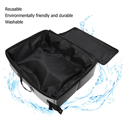 Caja de arena para gatos plegable con forro impermeable para coche 6