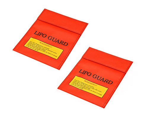 Generic Large Size RC LiPo Li-Po Battery Safety Guard Fireproof Safe Sleeve / Bag Fiber Material for Charge & Storage 23x30CM Red 2PCS