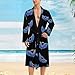 Anglewings Halo Fashion Bath Robe Soft Bathrobe for Women Men Nightgown Loungewear