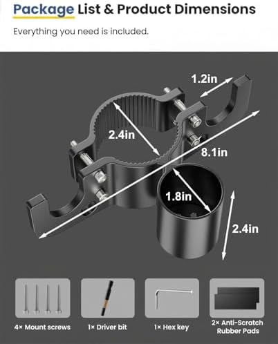 Heavy Duty Aluminum Trailer Towing Chain Organizer with 7-Way RV Plug Holder Cover - Anti-Rust Trailer Chain Holder for 2" & 2/a Tongue Jack, RV Safety Chain & Cable Harness Storage — view 7