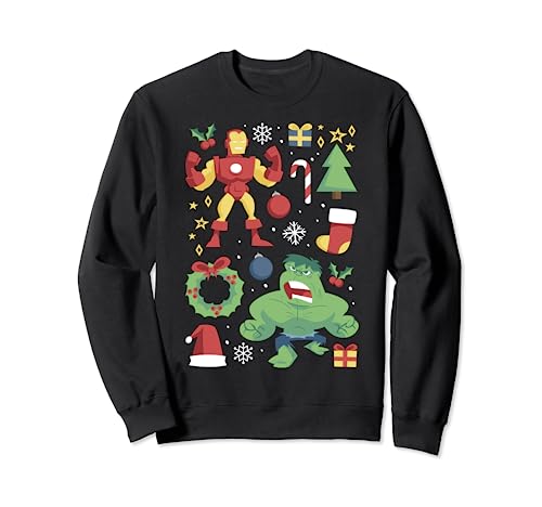 Sweat Marvel Avengers Iron Man Hulk pour remplacer le pull moche