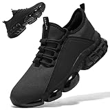 AoPlus Men’s Walking Shoes with Arch Support, Gym Workout Sneakers for Men, Breathable Mesh, Non-Slip Cushioning Sole, for Walking, Jogging, Tennis, (Black 10.5)