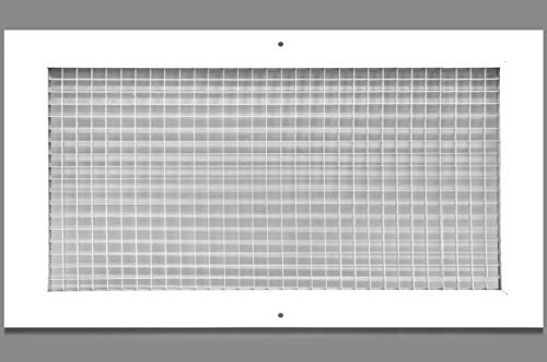 Image of 12 inch x 16 inch or 16 inch x 12 inch Cube Core Eggcrate Return Air Grille - Aluminum Rust Proof - HVAC Vent Duct Cover - White [Outer Dimensions: 14.75]