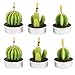CHSG 6 Piezas Velas De Candelita De Cactus, Lindas Mini, Creativa De Plantas Suculentas, Hechas A Mano Delicadas Sin Llama Luz De Té, para Fiestas, Bodas, SPA, Decoración del Hogar, Regalos