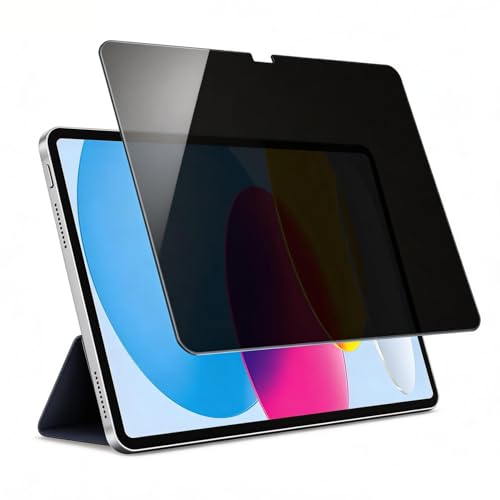 XINDERS 1 Pack Privacy Screen Protector for IPAD 11th/10th Generation 10.9 inch (2025/2022 Models) Tempered Glass Apple Pencil Compatible