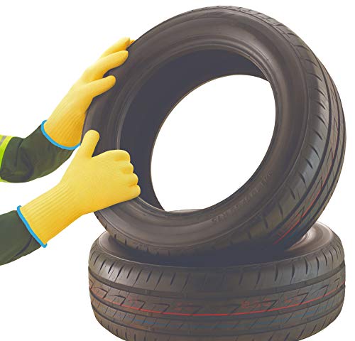 Ansell ActivArmr 43-113 Schnittschutz Arbeitshandschuhe, Hitzebeständige Handschuhe, Mechanikschutz, Spezialzweck-Handschuh Damen Herren, Industrie PSA, Gelb, Größe 2XL (6 Paar)