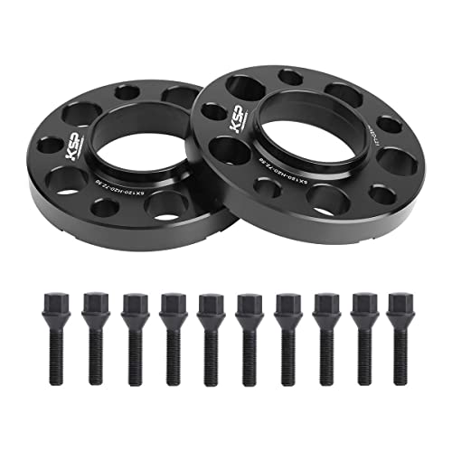 KSP Hubcentric Wheel Spacers 5x120mm 20mm Thread Pitch M12x1.5 Hub Bore 72.56mm Forged Spacers for E82 E88 E36 E30 E90 E91 E92 E93 E28 E34 E23 E32 W38 E31 2 Years Support (5 Lug)