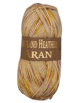 WoolCraft Shetland Heather Knitting & Crochet Yarn, Great Value Acrylic & Wool Blend Yarn, with 15 Tweed Effect Colours, 75% Acrylic & 25% Wool, 200 Metres, 100g Balls, Single Ball, Buttermilk Yellow