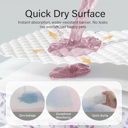 Image of Ultra Absorbent Thicker Dog Pee Pads Extra Large XL 28 inchx36 inch Leak-Proof Odor-Control Pink Puppy Training Pads Full Edge-Wrapping Pad for Dogs Dogs, Puppies, Doggie, Cats, Rabbits - 40 Ct