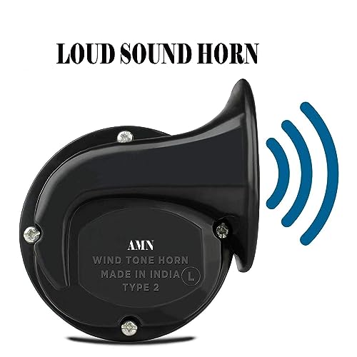Image of AMN Horn Hyundai Creta car Sound (Low + High) Compatible dual tone (Horn & Relay)