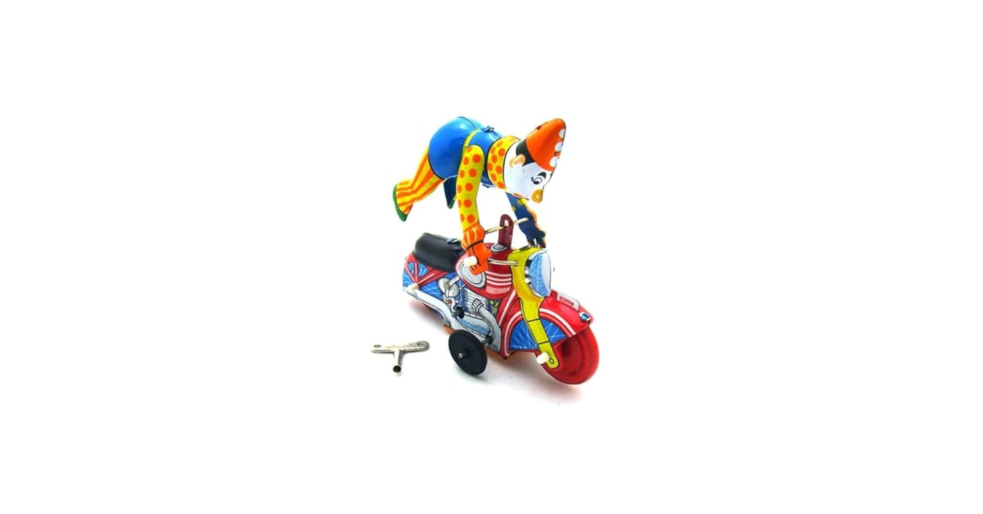 #ブリキ#バイク#ぜんまい式 ブリキ おもちゃ バイク ゼンマイ式 ターンアクション 日本製