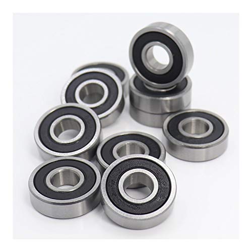 Rodamiento 609RS de acero cromado ABEC-1 con dimensiones de 9x24x7 mm para motores, pack de 10 unidades