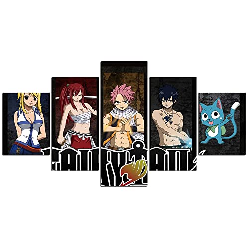 MPPSU Personnage D'Anime Fairy-Tail Fire Tableaux, Posters et Arts Décoratifs Tableau Cuisine Decoration Murale Salon Moderne Impressions Sur Toile...