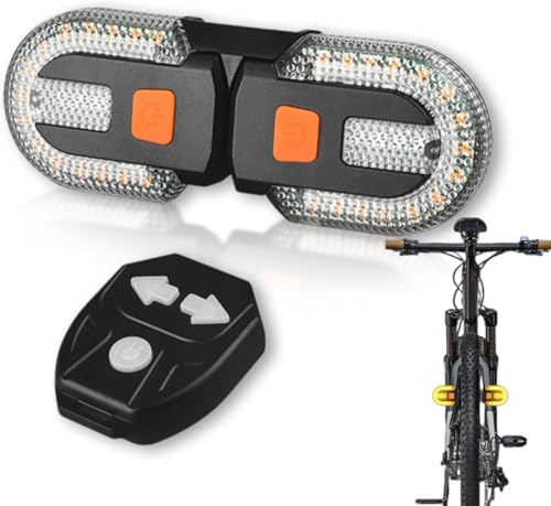 NEOVSUNY Zwei-Lampen-Split Fahrrad Blinker Rücklicht 5 Modi USB Wiederaufladbare Blinker Fernbedienung, IPX4 Wasserdicht LED Rücklicht für Ebike E-Scooter