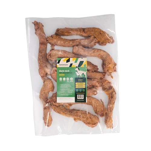 Momentum Carnivore Nutrition Freeze-Dried Duck Neck Chew – Single Ingredient, Grain-Free Dog & Cat Chews – High Protein– Supports Joint & Dental Health –18 Chews