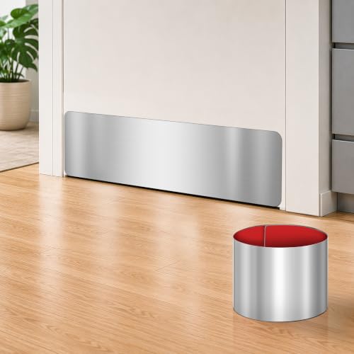 1 PCS 8 x 34 Self Adhesive Brushed Door Kick Plate for Bottom of Door Stainless Steel Front Door Kick Plates Kickplates for 36 Door Interior and Exterior
