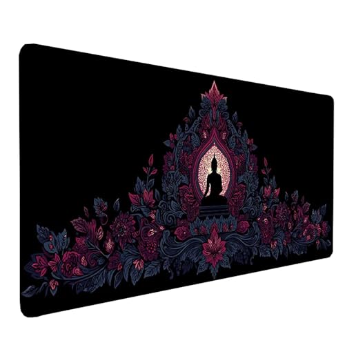 Tapis de souris XXL 150x80cm noir sous main bureau imperméable Zen