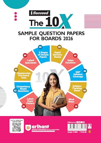 Image of Arihant i-Succeed ICSE Sample Question Papers 2026 Computer Application 10 | 10 Sample Question Papers | Rapid Revision Sheets | 3 Stages of Sample ... on CBSE Sample Paper | Engliah Medium